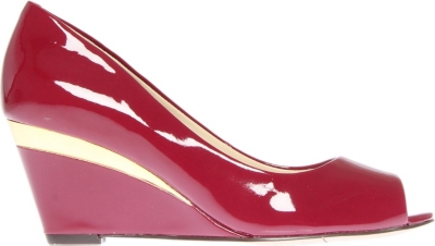 NINE WEST Shockmode3 patent leather wedge courts