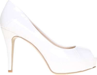 NINE WEST Patent leather peep toe courts