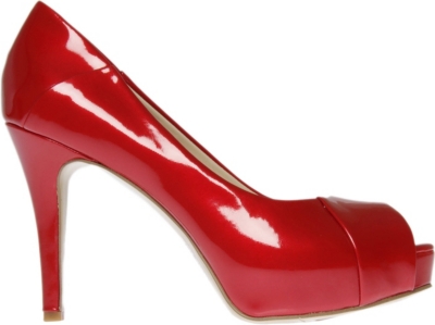 NINE WEST Cadee3 patent leather peep toe courts