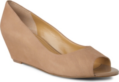 NINE WEST Mymoon leather wedge courts