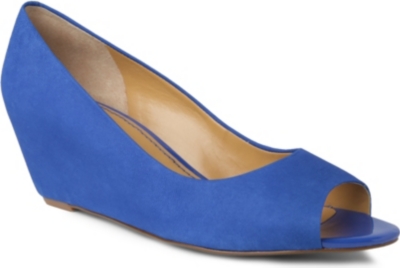 NINE WEST Mymoon leather wedge courts
