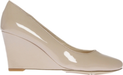 NINE WEST Tinydancer patent leather wedge courts