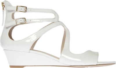 NINE WEST Vionney patent leather wedge sandals