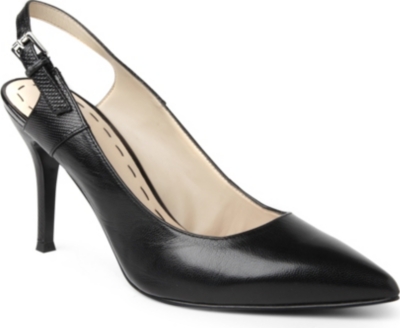 NINE WEST Foe leather slingback courts