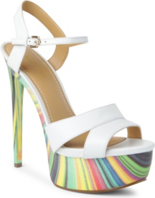 NINE WEST Mercade leather platform sandals