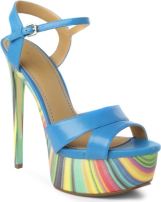 NINE WEST Mercade leather platform sandals