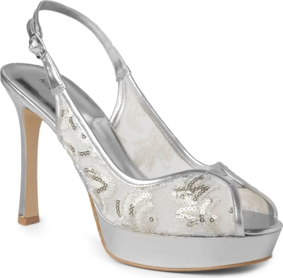NINE WEST Hellsfire2 sequinned slingback sandals
