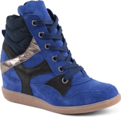 KG BY KURT GEIGER Lazer suede wedge trainers