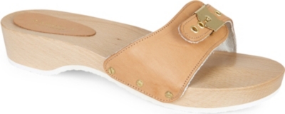 ... Sandals Heeled sandals Mid heel Kalipso wooden-heel leather sandals