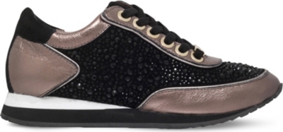 carvela joyful black trainers