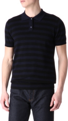 JOSEPH Striped polo jumper