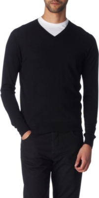 JOSEPH Elbow-patch wool jumper