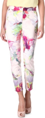 TED BAKER Verdad orchid-printed trousers