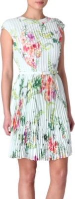 TED BAKER Wallpaper floral pleated dress