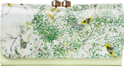TED BAKER Dancing Leaves printed purse