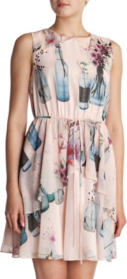 TED BAKER Chelsie water bottle print dress