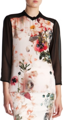 TED BAKER Ivor floral-print shirt
