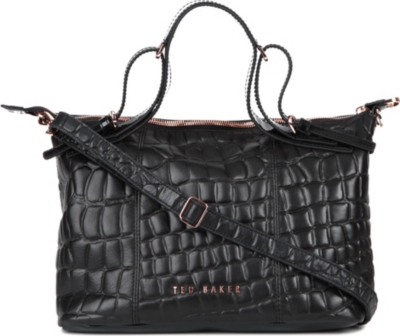 TED BAKER Crocett embossed mini tote