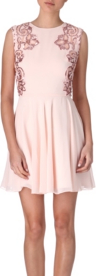 TED BAKER Russi beaded mesh dress