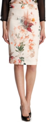 TED BAKER Liliyah floral-print pencil skirt