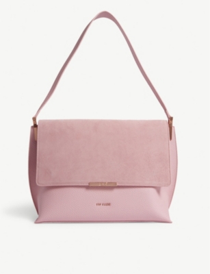 dusky pink leather bag