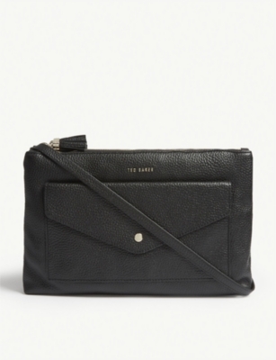 ted baker black zip purse