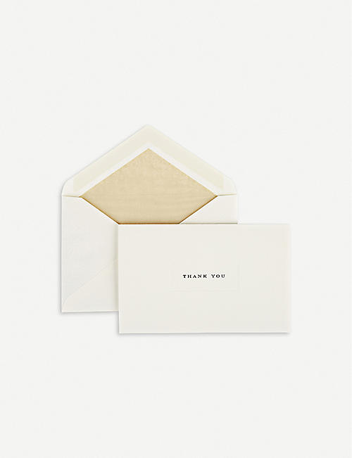 SMYTHSON: Thank You card notelets pack of 10