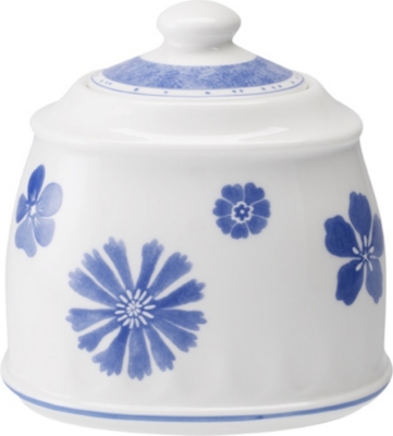 VILLEROY & BOCH Farmhouse Touch Blueflowers sugar bowl