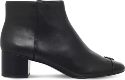 black boots with patent toe