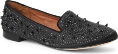 SAM EDELMAN Adena studded satin slippers
