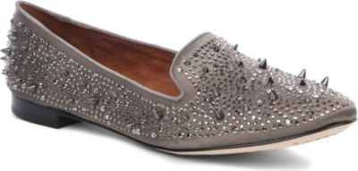 SAM EDELMAN Adena studded satin slippers