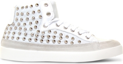 KURT GEIGER Lumiere studded high-top trainers