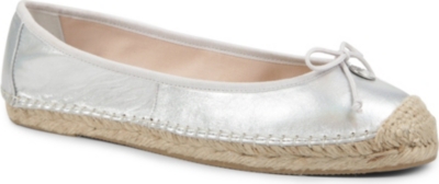 KURT GEIGER Lena iridescent leather espadrilles