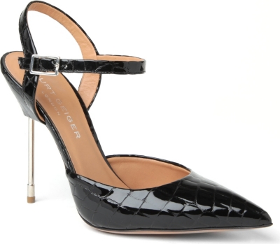 KURT GEIGER Yasmin patent leather sling-back sandals