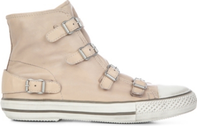 KURT GEIGER Lizzy leather high-top trainers