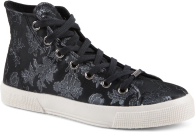 KURT GEIGER London Calling canvas high-top trainers