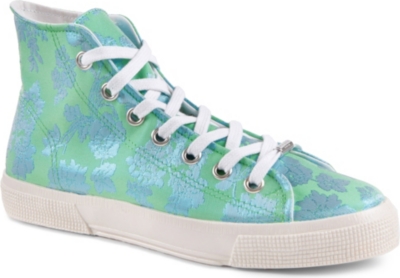 KURT GEIGER London Calling canvas high-top trainers