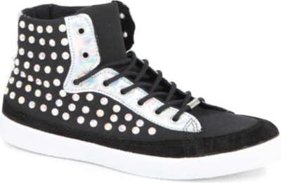 KURT GEIGER Lumiere stud high-top trainers