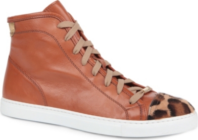 KURT GEIGER Lima leather high-top trainers
