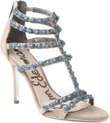 SAM EDELMAN Alina suede embellished sandals
