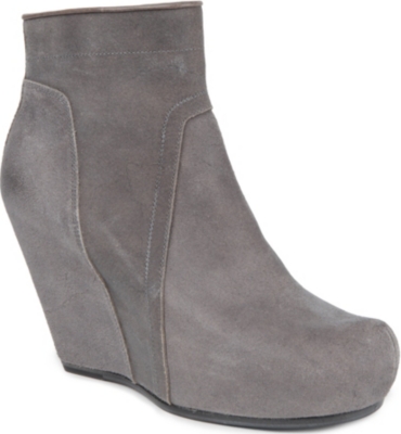 RICK OWENS Styler leather wedge boots