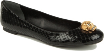 ALEXANDER MCQUEEN Rattle python-print pumps