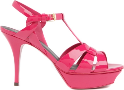 SAINT LAURENT Tribute leather platform sandals