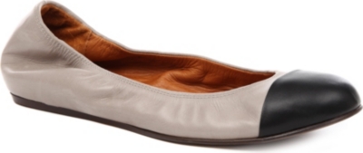 LANVIN Peep New leather pumps