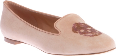 ALEXANDER MCQUEEN Button suede loafers