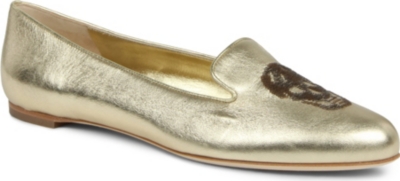 ALEXANDER MCQUEEN Sequin skull slippers