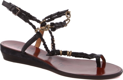 LANVIN Frenzy leather wedge sandals