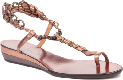 LANVIN Frenzy leather wedge sandals