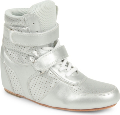 COMME DES GARCONS Clara leather high top trainers