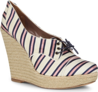 TABITHA SIMMONS Oxford canvas wedges